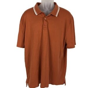 BOCA CLASSICS Polo Shirt Mens XL Orange 100% Pima Cotton Golf Active wear